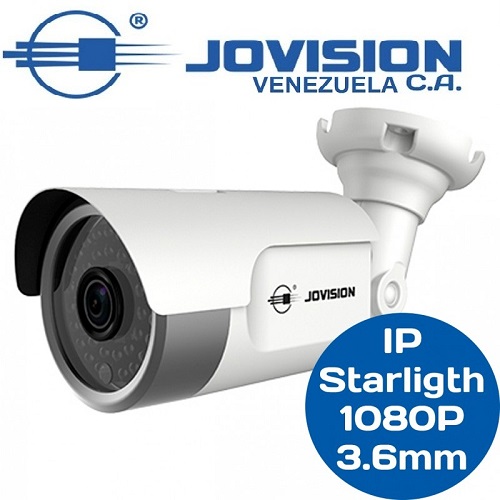 Cámara IP Bullet Jovision 1080p 2mp 3.6mm Starlight JVSN813. (Pocas Unidades Preguntar Disponibilidad)