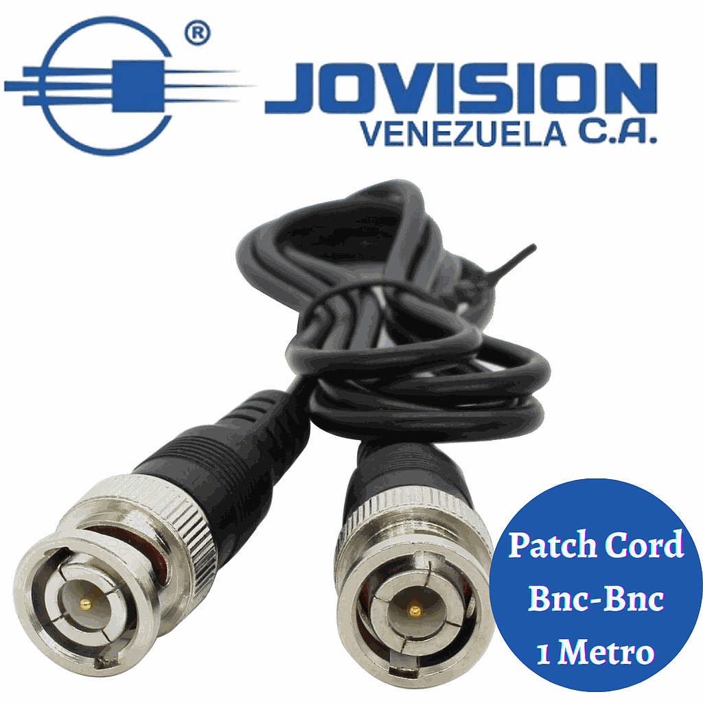 Cable Patch Cord Bnc a Bnc de 1 Metro RG59. Certificados