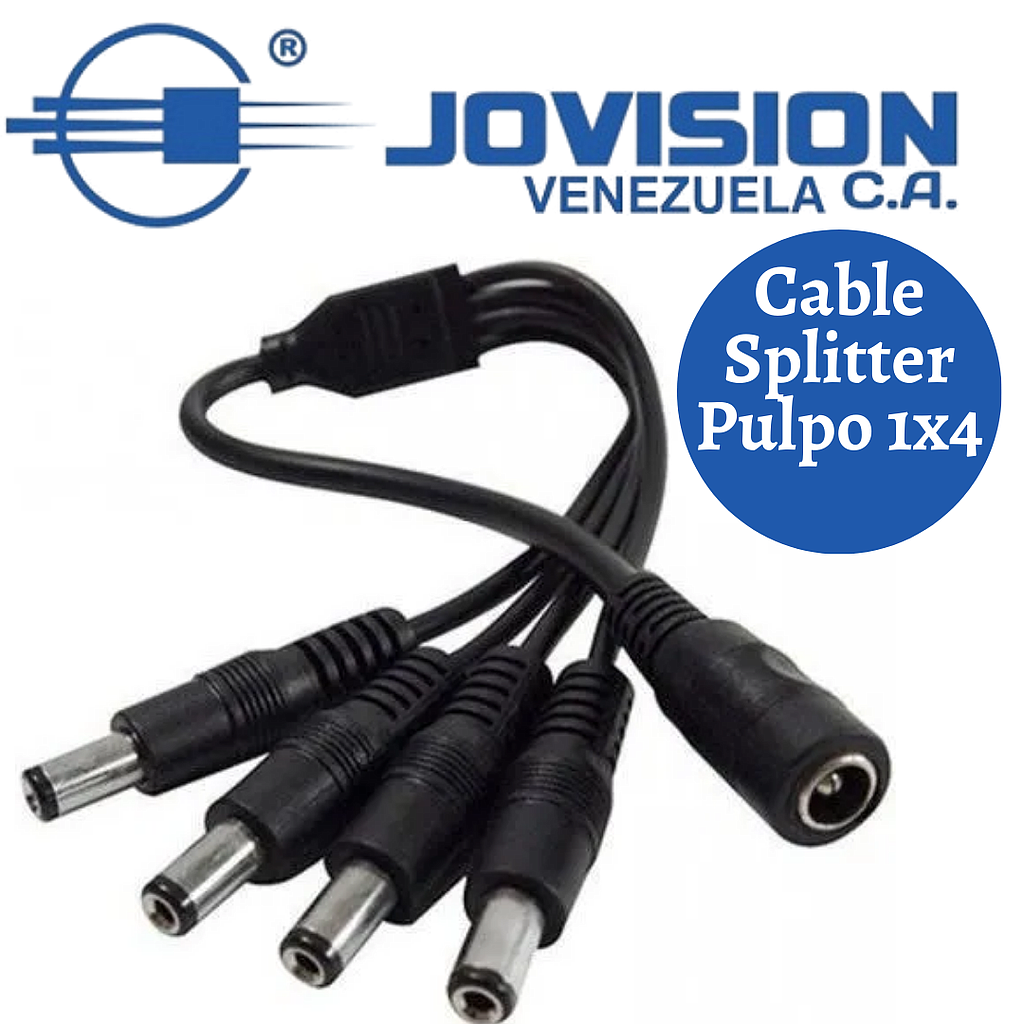Cable Splitter Pulpo 4 Macho 1 Hembra Dc 12v Dvr 1 X 4