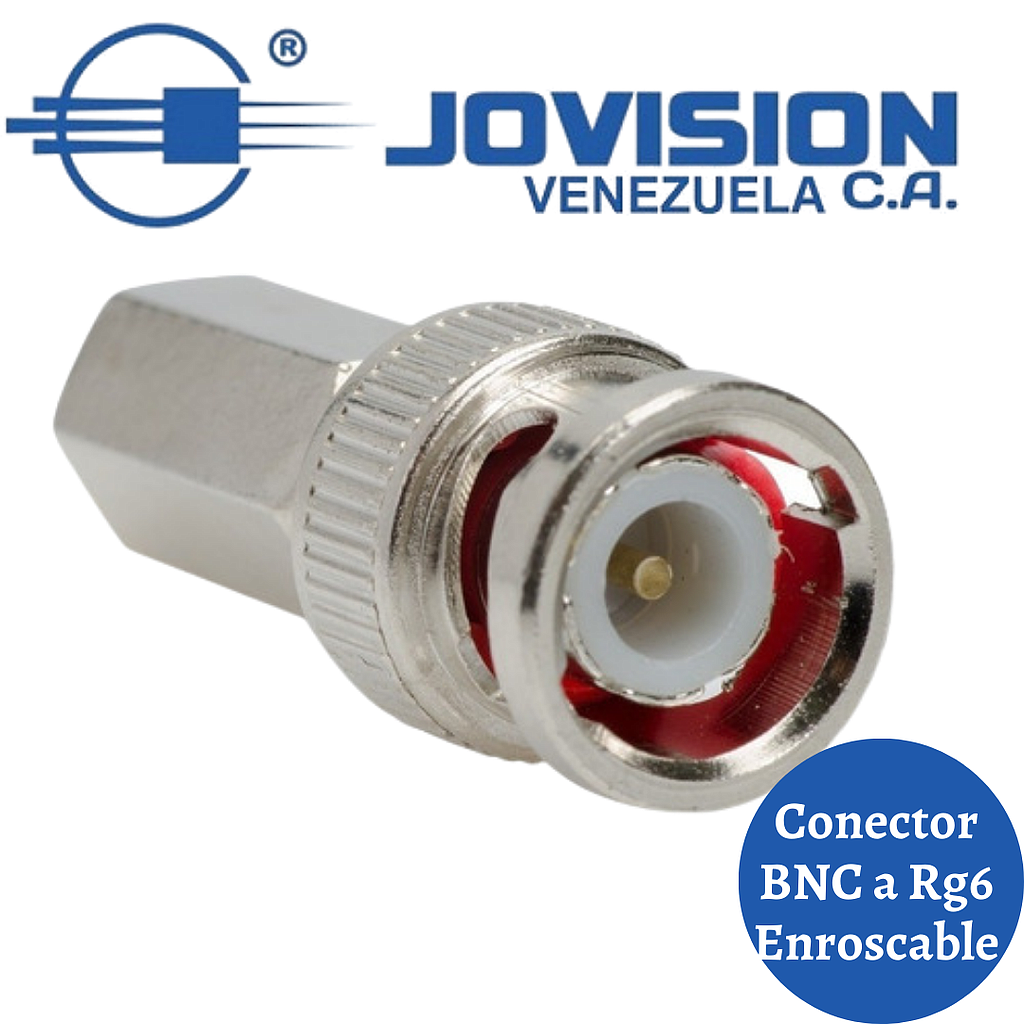 Conector Bnc Rg6 Enroscable Para Cable Coaxial Cctv