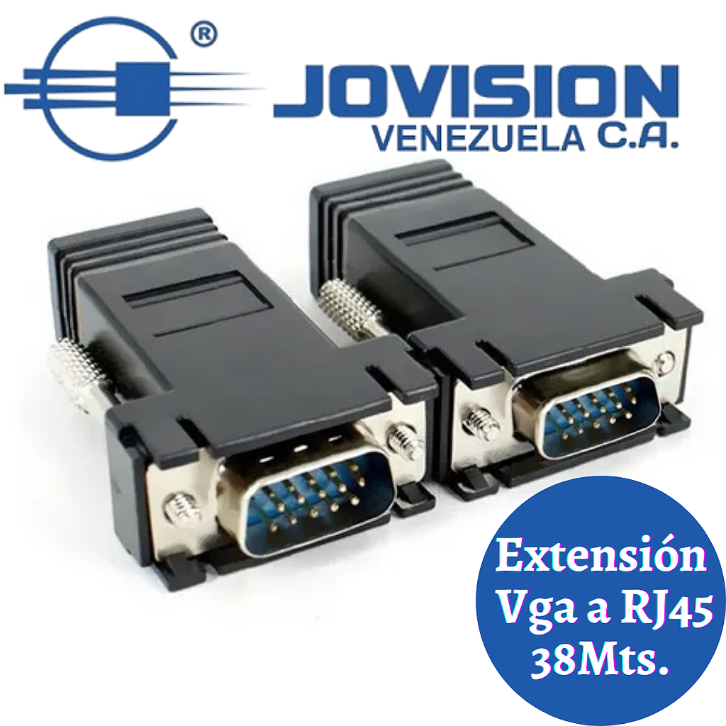 Conector Extension Adaptador VGA a Rj45-Extensor 38mts. Precio x 2 Unidades-AGOTADO