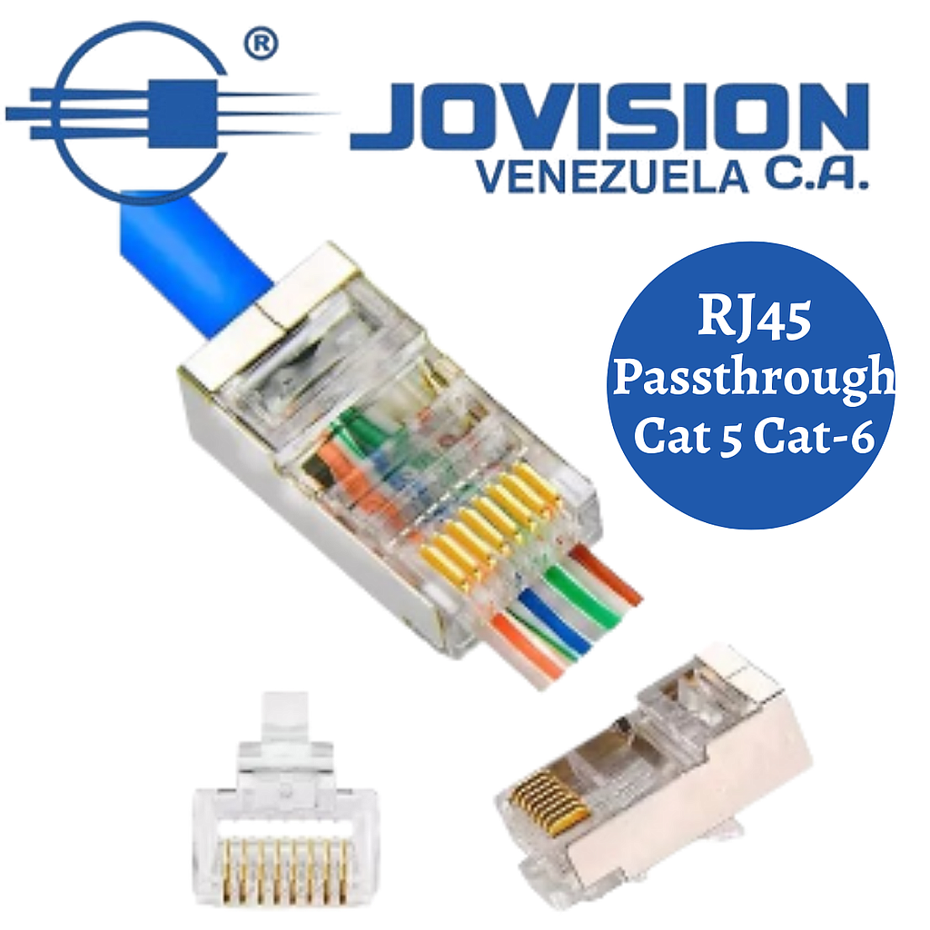Conector Rj45 Ez Categoria 6 Pasante Pass-trough 100 Und Cat6