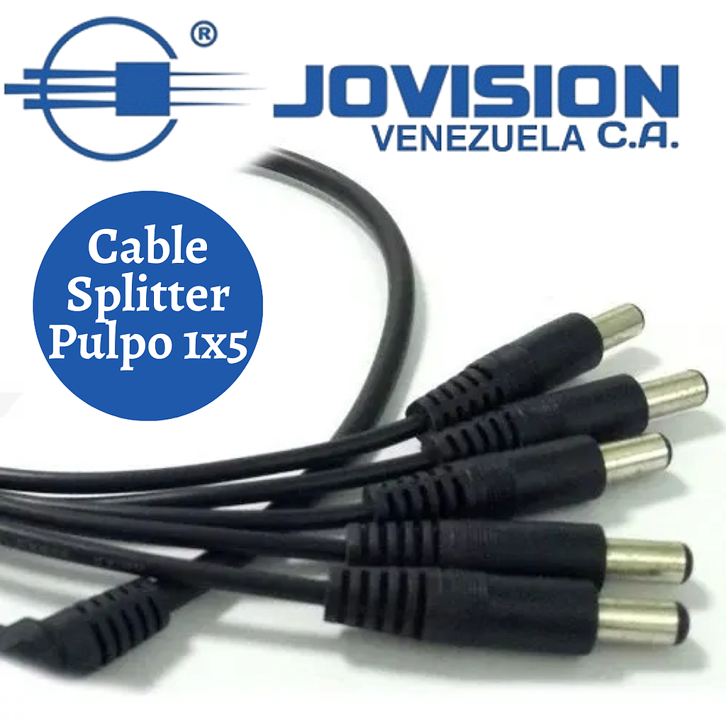 Cable Splitter Pulpo 5 Macho 1 Hembra Dc 12v Dvr 1 X 5
