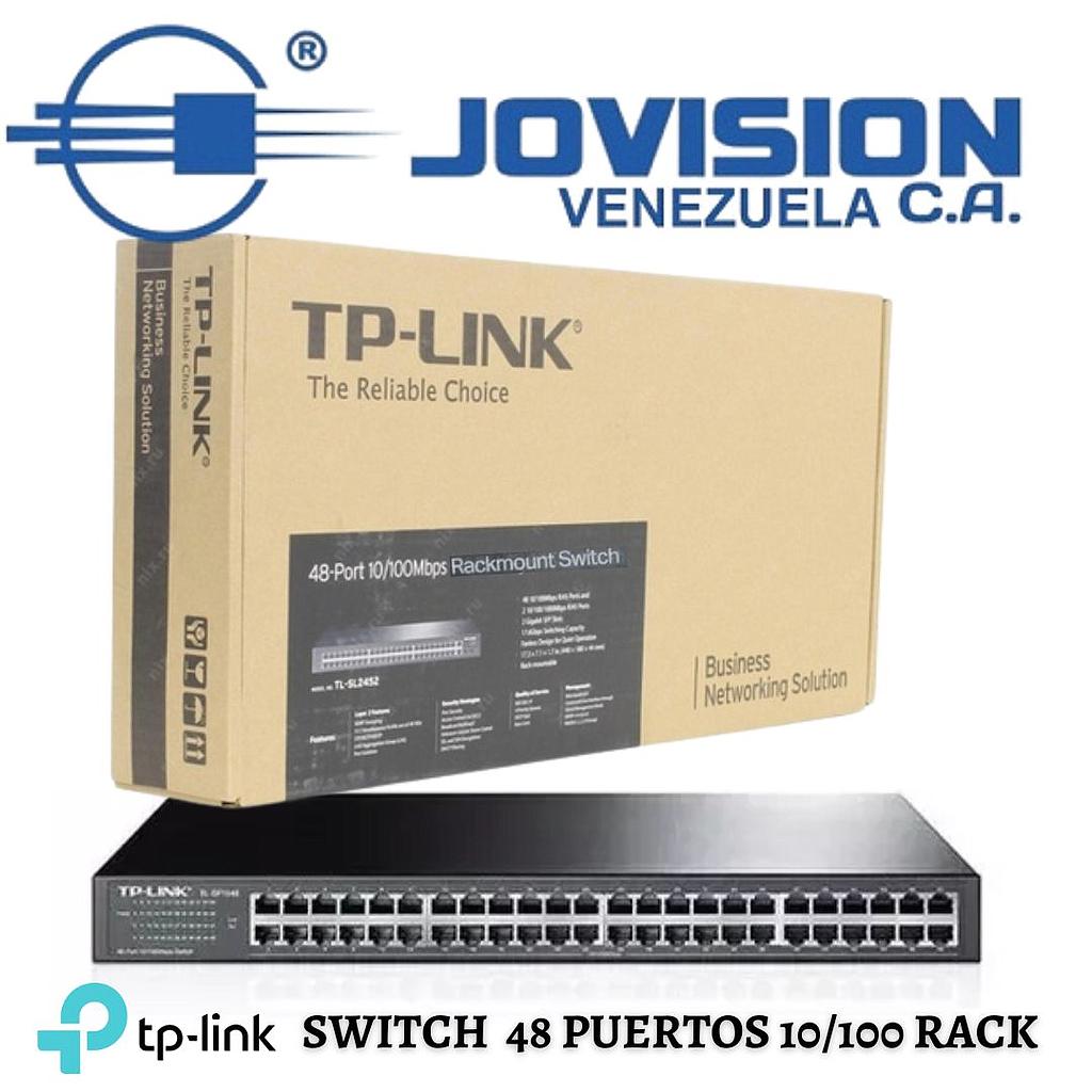 Switch Tp-Link 48 Puertos 100Mbps 10/100 Mbps Rackeable Metalico Model SF-SF1048
