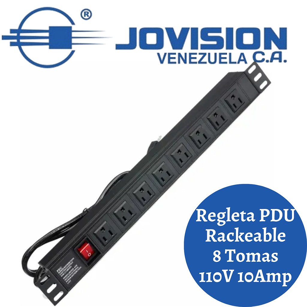 Regleta PDU 8 Tomas Rackeable110v 10amp Supresor De Pico Para Rack-AGOTADO